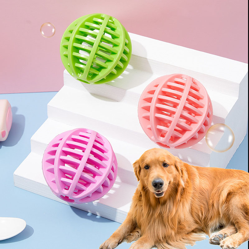 Rubber Treat Dispensing Dog Toy - Durable Rubber Treat Dispensing Dog Ball