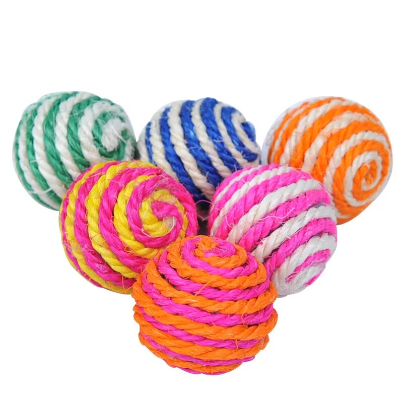 Interactive Squeaky Plush Dog Toy - 4 PCS Balls Interactive Pet Toys