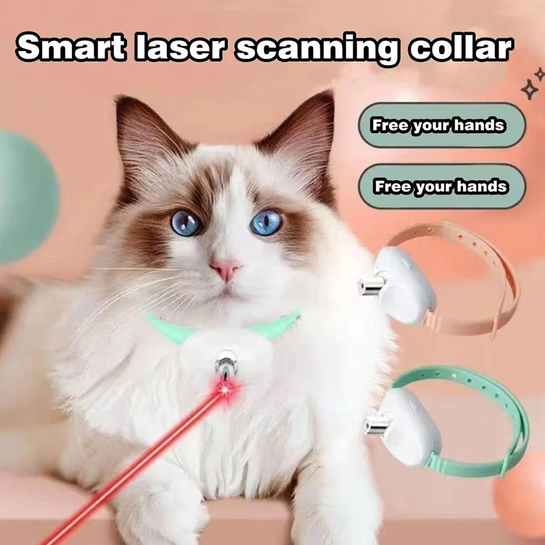 Smart LED Laser Cat Collar Toy - Laser Pointer Cat Toy Automatic review and price