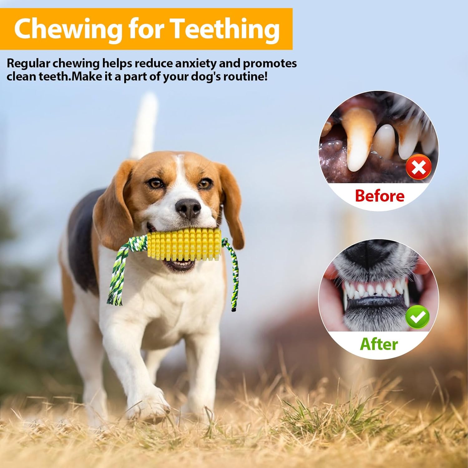 Corn-Shaped Dog Chew Toy for A - Dog Rope Toy Aggressive Chewers review and price