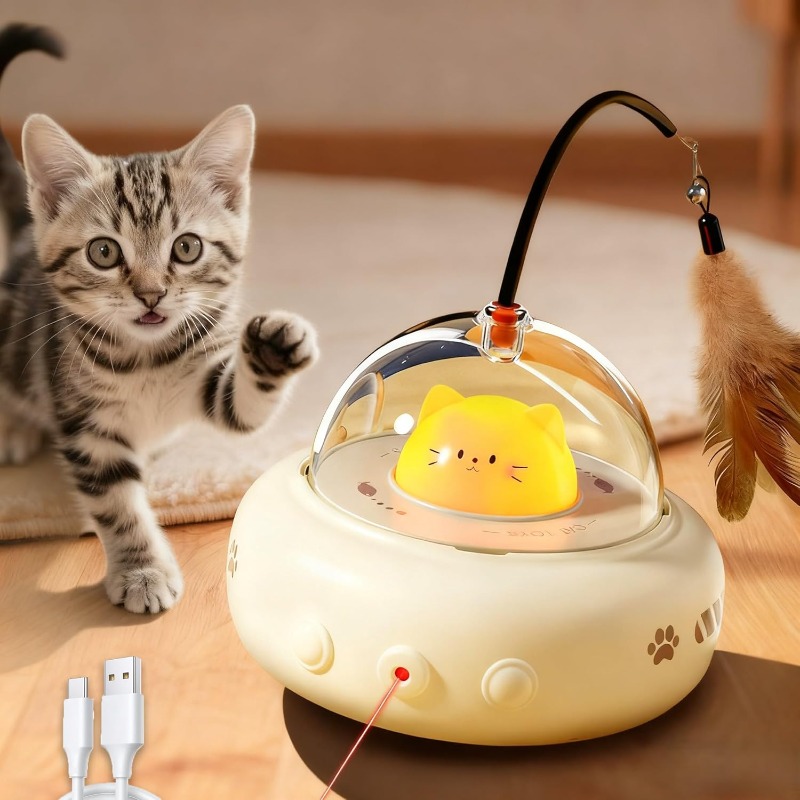 Low Noise 2 in 1 Rechargeable  - Laser Pointer Cat Toy Automatic review and price