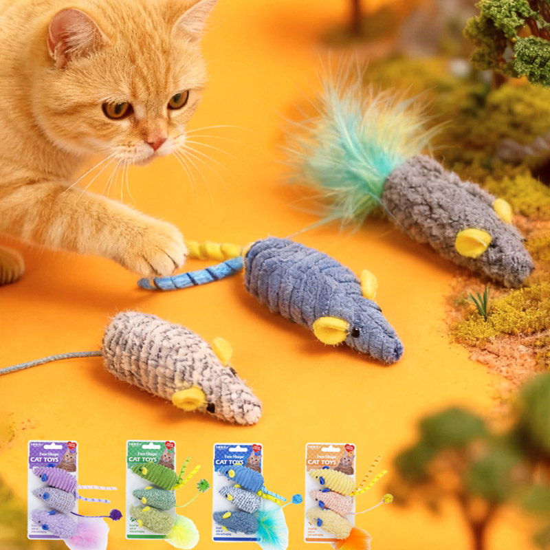 3pcs Realistic Mouse Plush Cat - Catnip Interactive Plush Mouse review and price