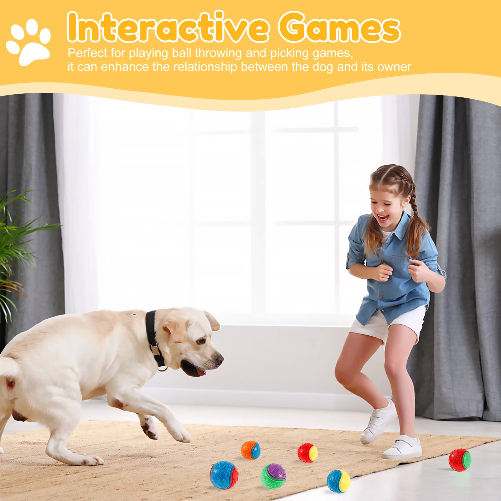 6/12Pcs Dog Squeaky Balls Toys - Interactive Squeaky Plush Dog Toy review and price