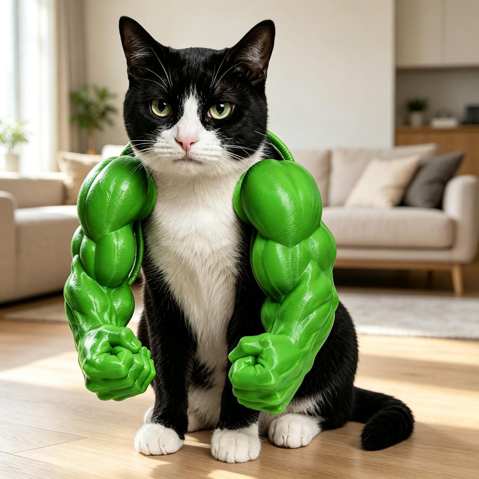Funny Cat Muscle Arm 3D Printe - Interactive Squeaky Plush Dog Toy review and price
