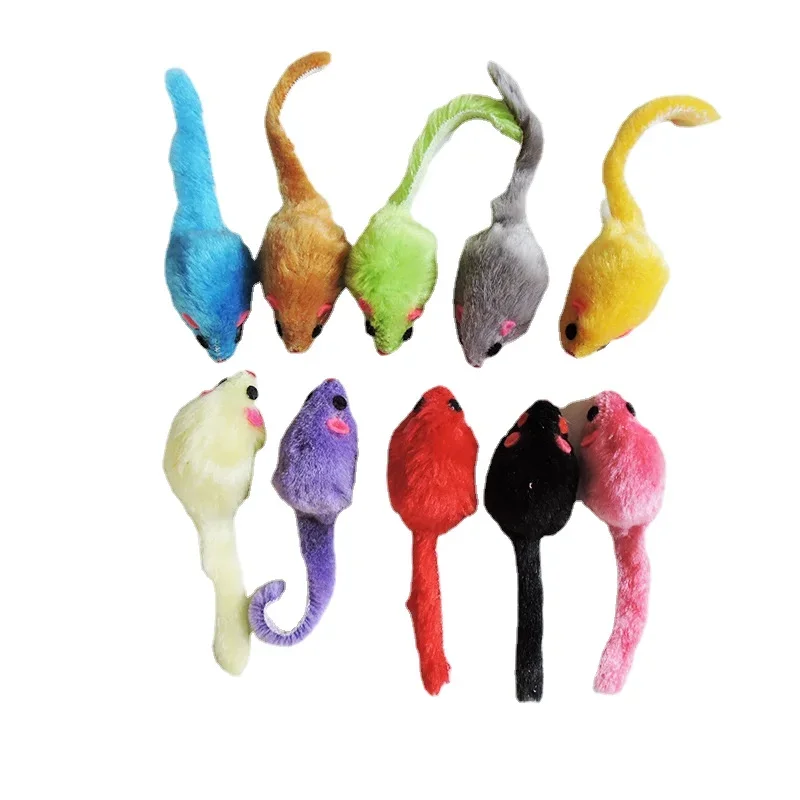 8Pcs furry Plush Cat Toy Soft  - Catnip Interactive Plush Mouse review and price
