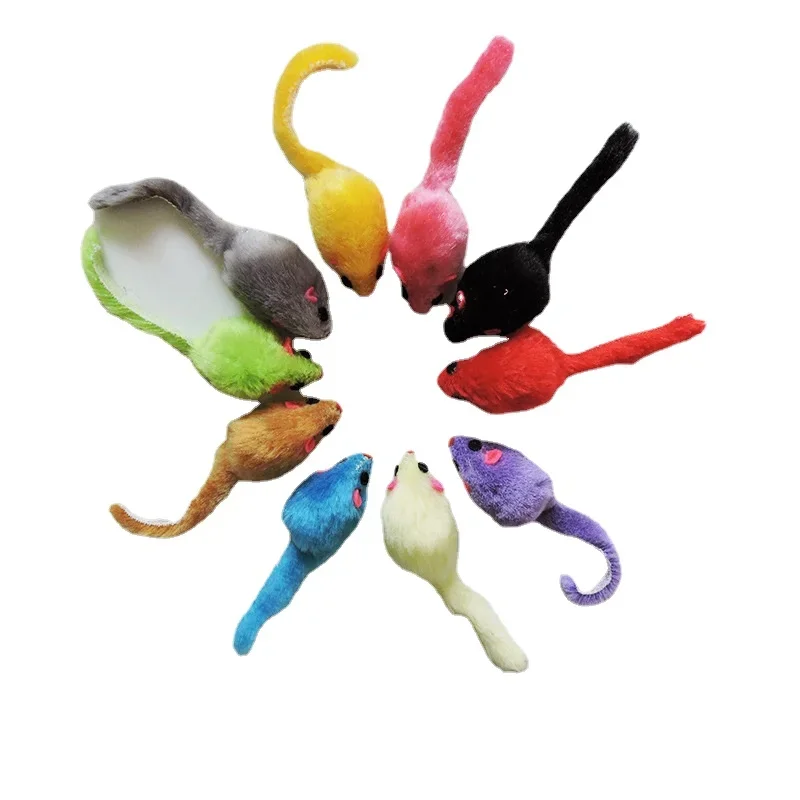 8Pcs furry Plush Cat Toy Soft  - Catnip Interactive Plush Mouse review and price