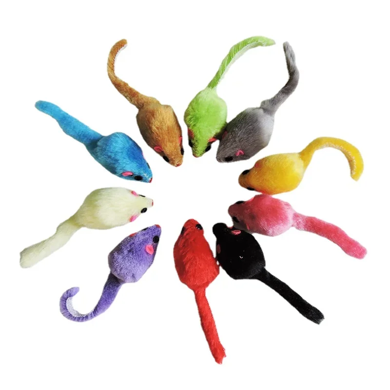 8Pcs furry Plush Cat Toy Soft  - Catnip Interactive Plush Mouse review and price