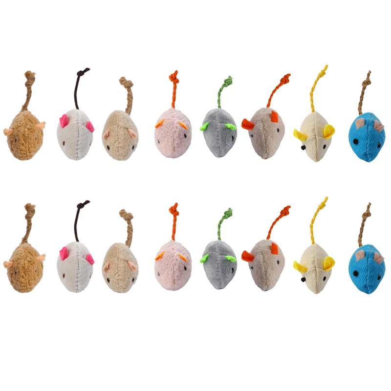 16PCS Interactive Cat Mice Toy - Catnip Interactive Plush Mouse review and price