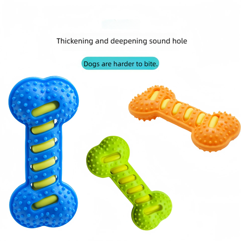 Pet Dog Toys Rubber Bone Shape - Teeth Cleaning Dog Chew Bone review and price