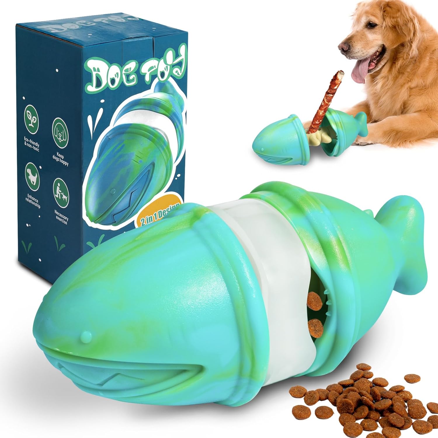 2-in-1 Treat Dispensing Chew T - Rubber Treat Dispensing Dog Toy review and price
