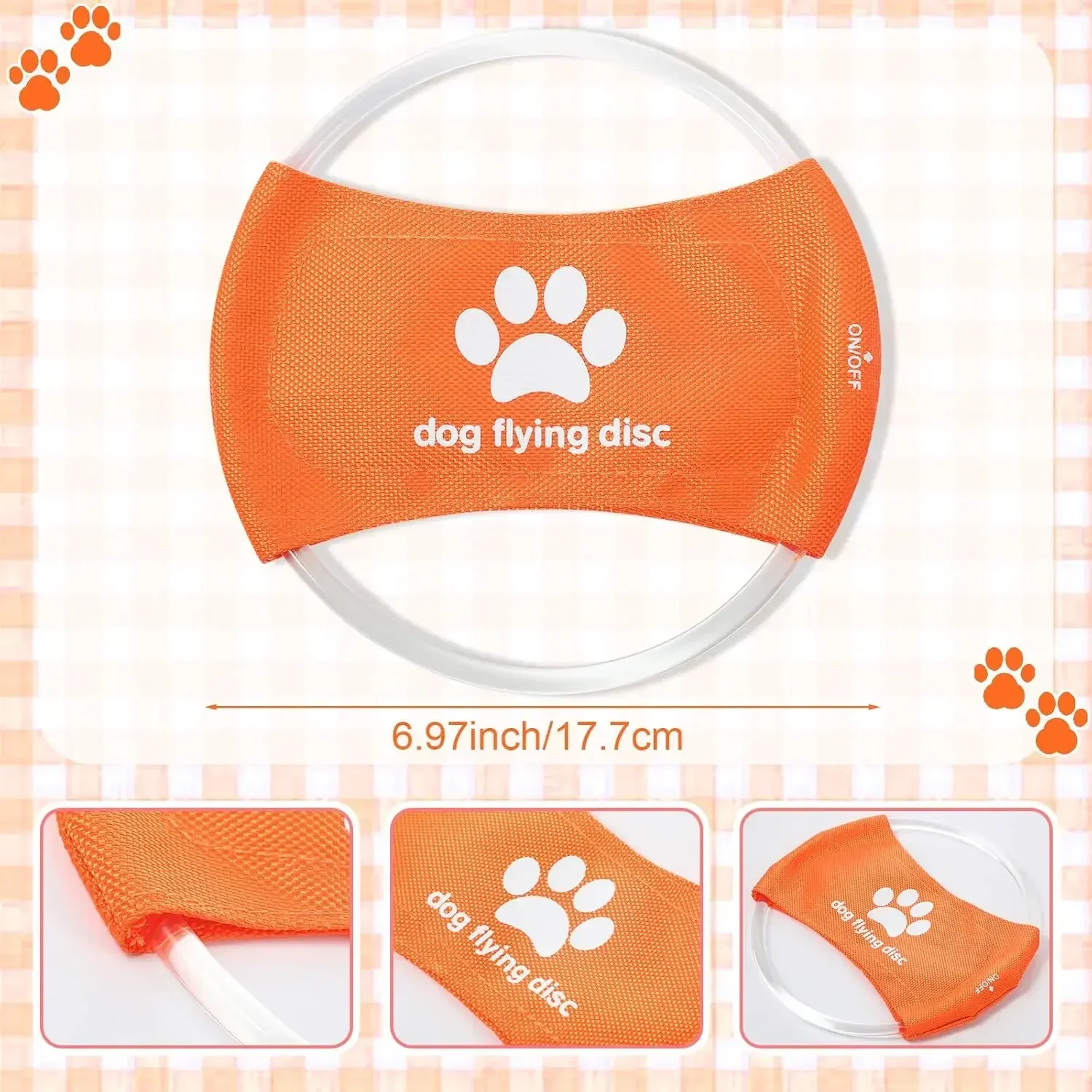Dog Toy LED Glowing Rechargeab - Flying Disc Dog Training Toy review and price