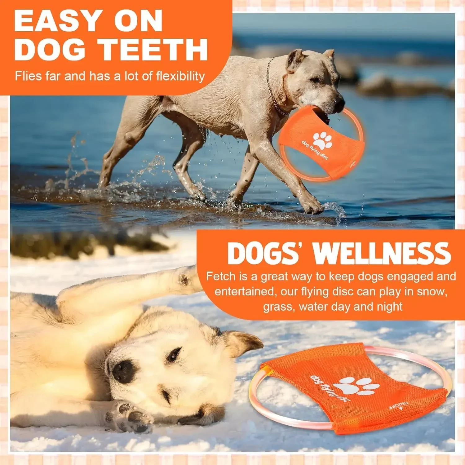 Dog Toy LED Glowing Rechargeab - Flying Disc Dog Training Toy review and price