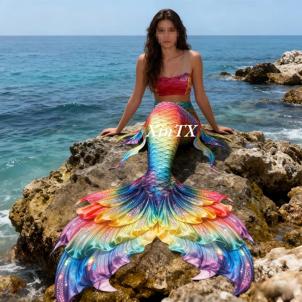 Mermaid tail rainbow-colored l - Aquarium review and price