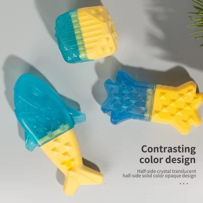 Pet Fish Bone TPR Dog Toy Wate - Teeth Cleaning Dog Chew Bone review and price