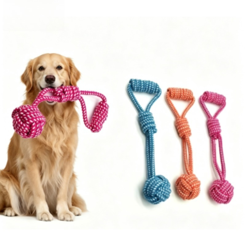 1PCS Knot Chew with Tennis Bal - Dog Rope Toy Aggressive Chewers review and price