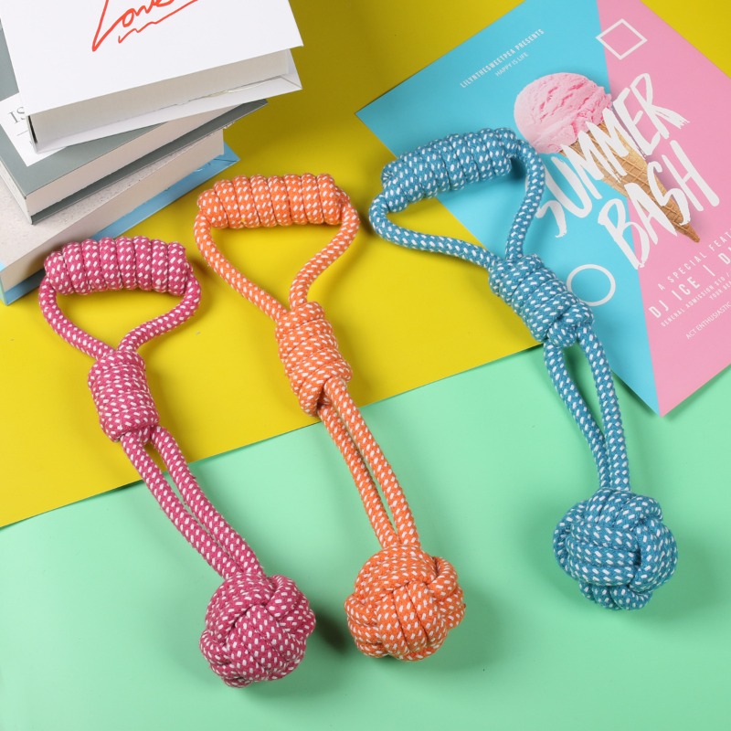 1PCS Knot Chew with Tennis Bal - Dog Rope Toy Aggressive Chewers review and price