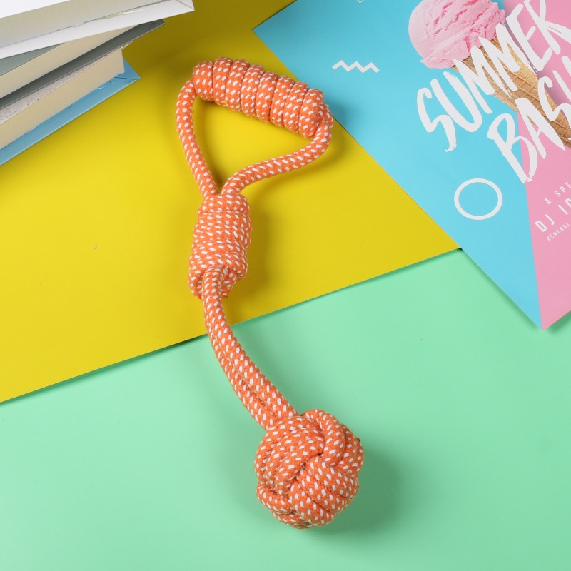 1PCS Knot Chew with Tennis Bal - Dog Rope Toy Aggressive Chewers review and price