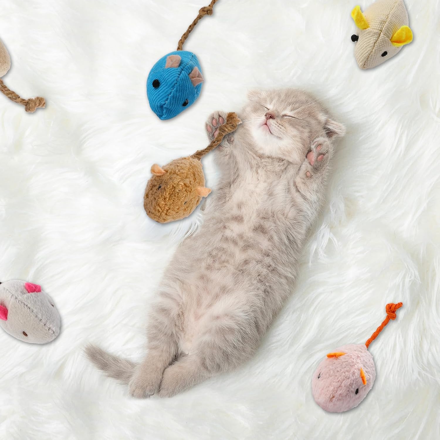 8 Randomly packed interactive  - Catnip Interactive Plush Mouse review and price