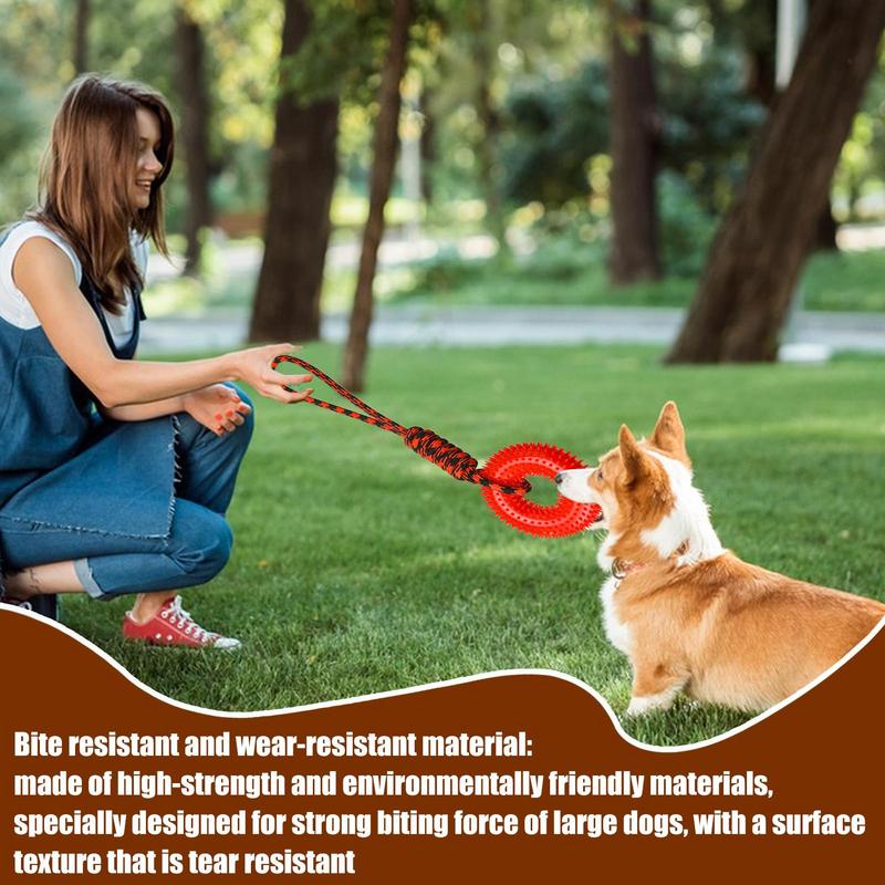 Squeaky Toys For Dogs Spiky Ri - Dog Rope Toy Aggressive Chewers review and price