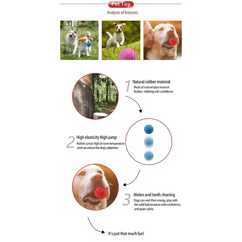 Solid Rubber Dog Bouncy Ball I - Indestructible Dog Chew Toy review and price