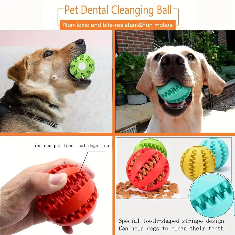 Interactive Dog Toy Ball Rubbe - Rubber Treat Dispensing Dog Toy review and price