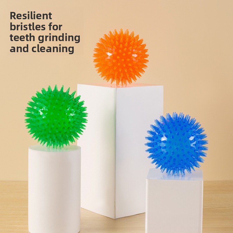 High-Elastic TPR Squeaky Spiky - Indestructible Dog Chew Toy review and price