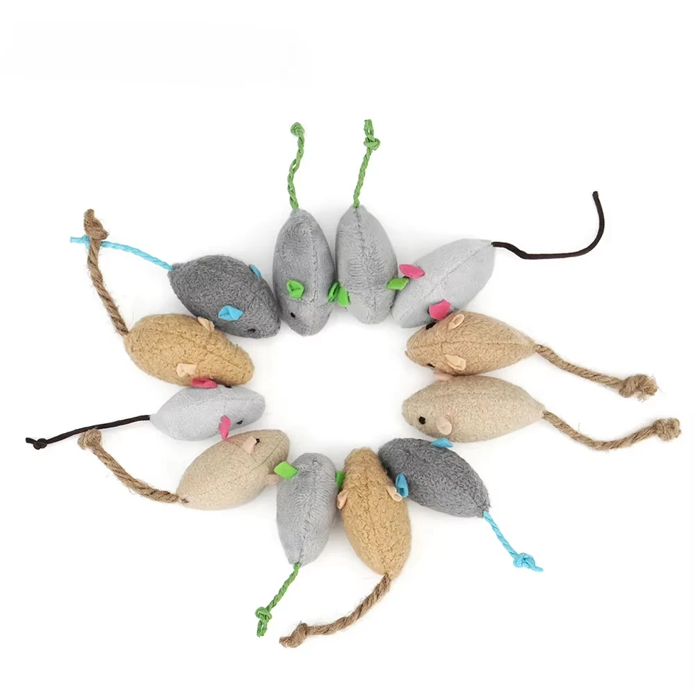 5pcs Rattle Cat Mouse Toys Als - Catnip Interactive Plush Mouse review and price