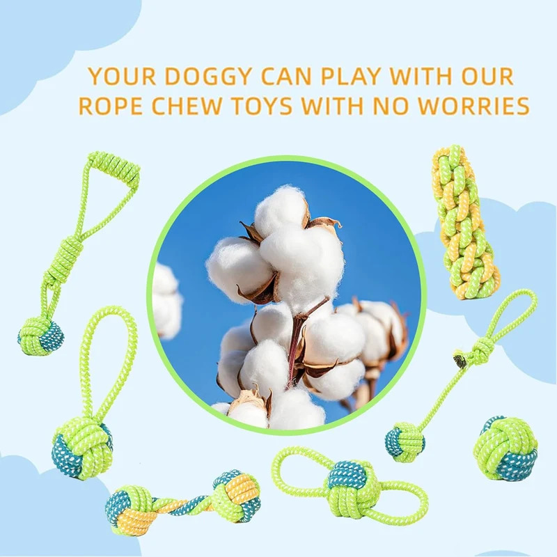 1/7 Pack Heavy Duty Dog Tug Ro - Dog Rope Toy Aggressive Chewers review and price