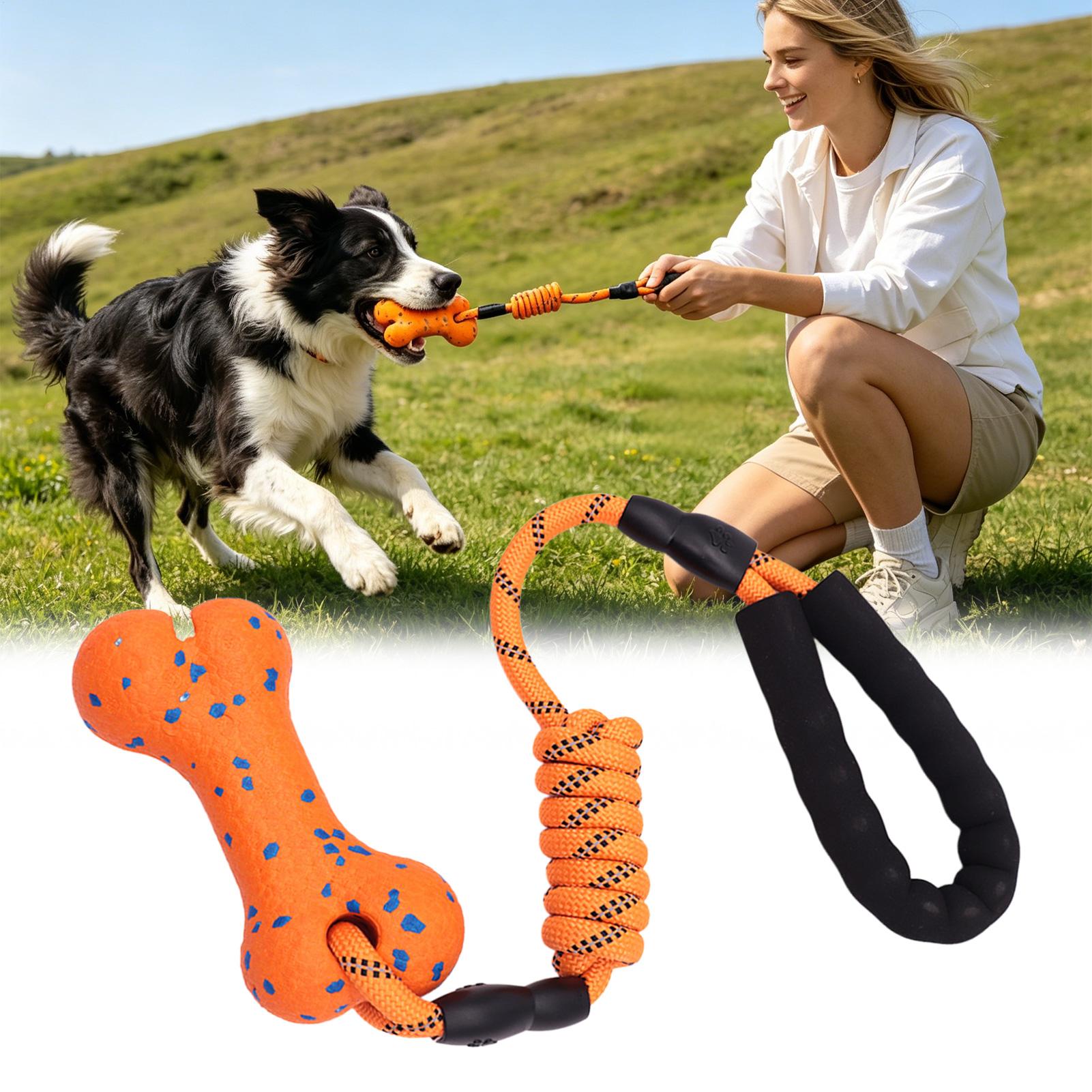 Tug Of War Dog Toy Interactive - Dog Rope Toy Aggressive Chewers review and price