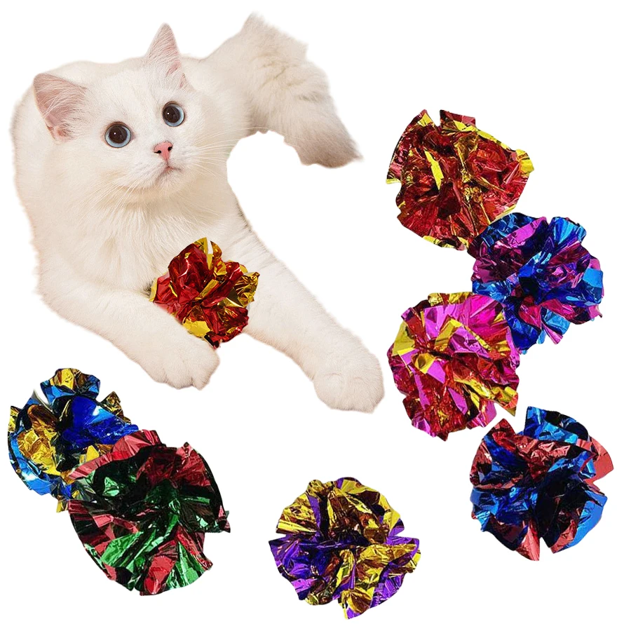 5/10Pcs Crinkle Ball Cat Toys  - Laser Pointer Cat Toy Automatic review and price