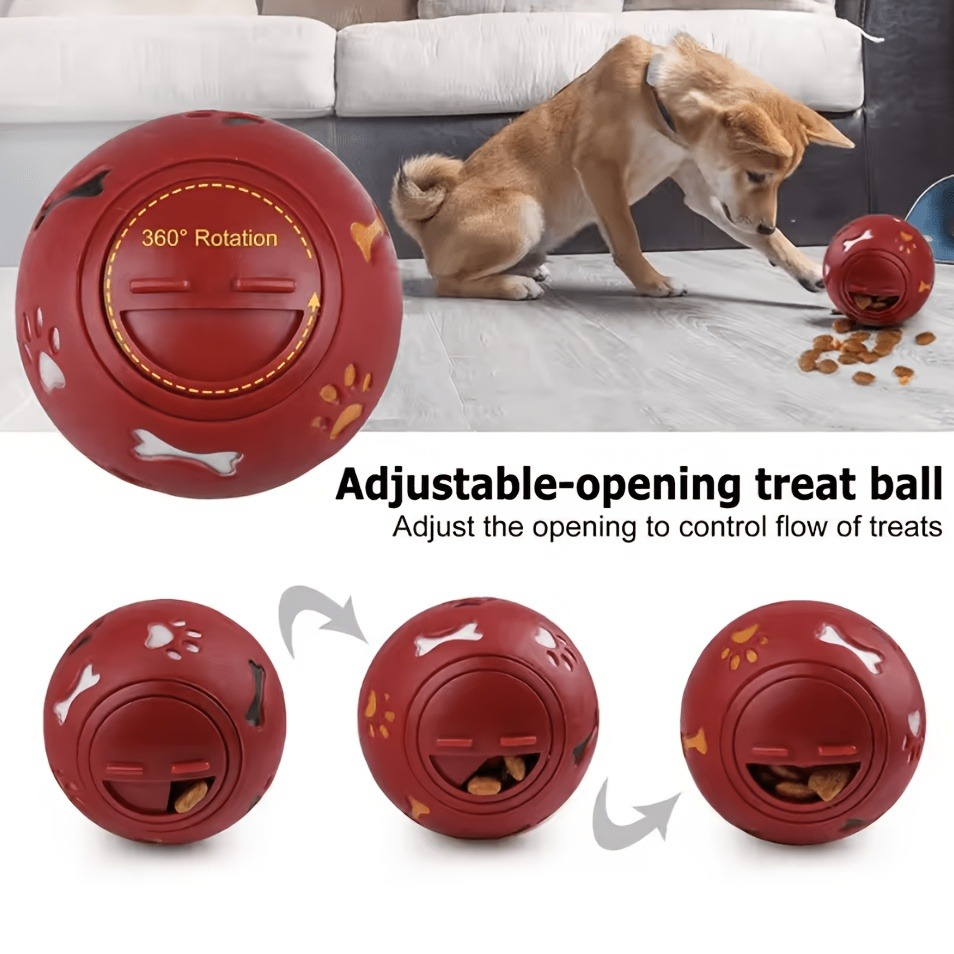 Dog Treat Ball, Slow Feeder Fo - Rubber Treat Dispensing Dog Toy review and price